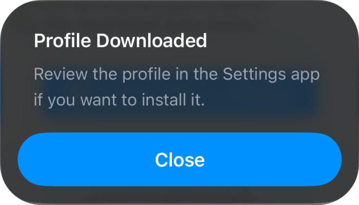 profile downloaded
